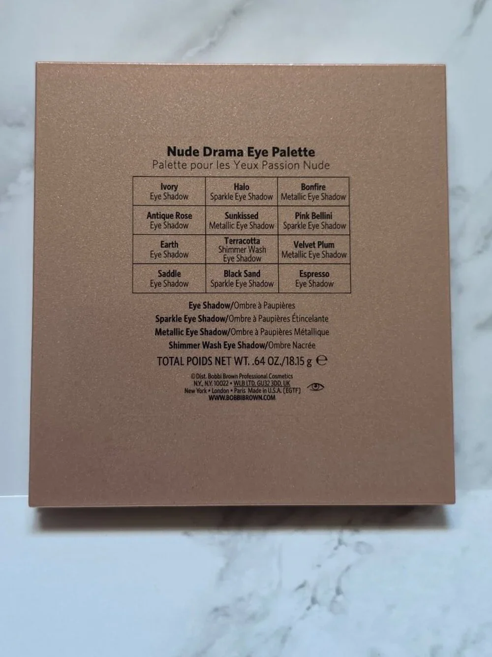 Bobbi Brown NUDE DRAMA Eye Shadow Palette